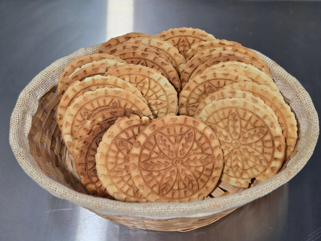 * NOUVEAU * Gaufres Pizzelles: 5$/paquet de 5